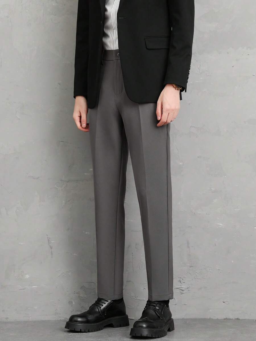 Men's Straight Leg Casual Formal Pants