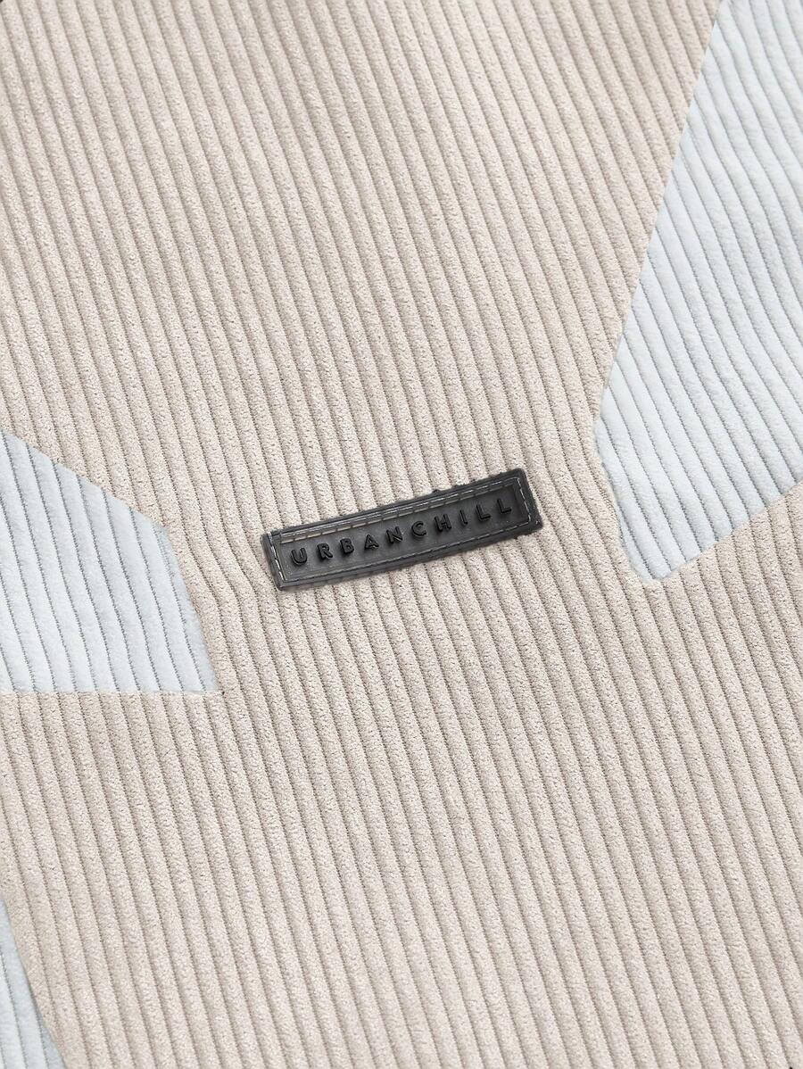 Patchwork Corduroy Long Sleeve Shirt