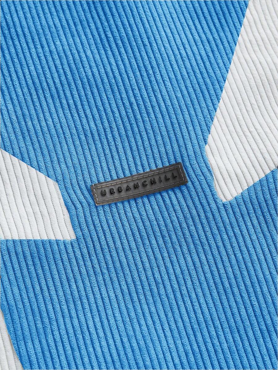 Patchwork Corduroy Long Sleeve Shirt