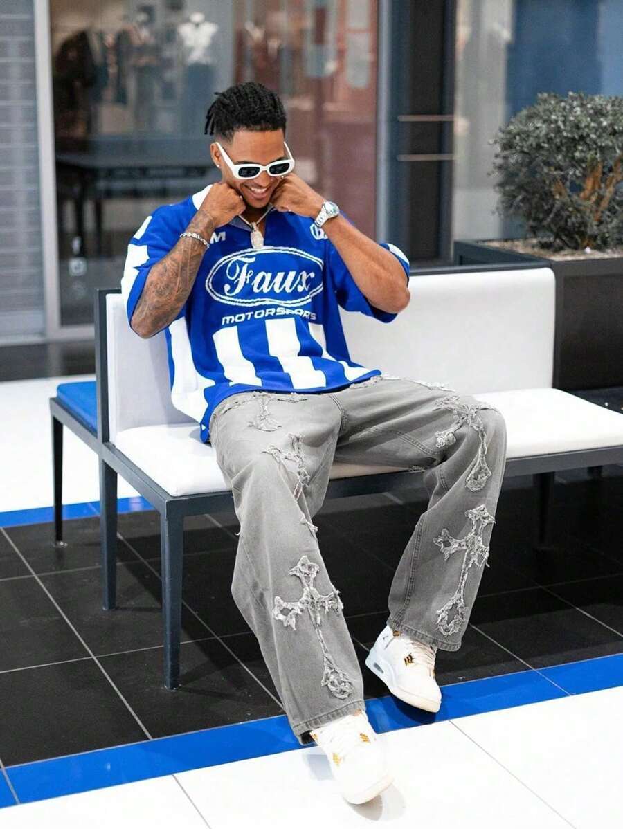 Men's Loose Straight-Leg Casual Jeans