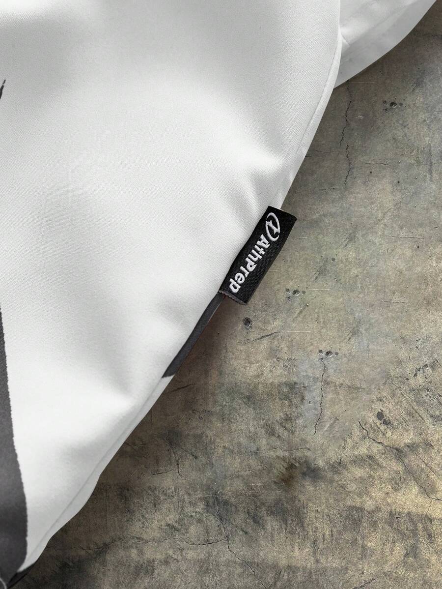 Men's Digital Print Loose Woven Short Sleeve Shirt