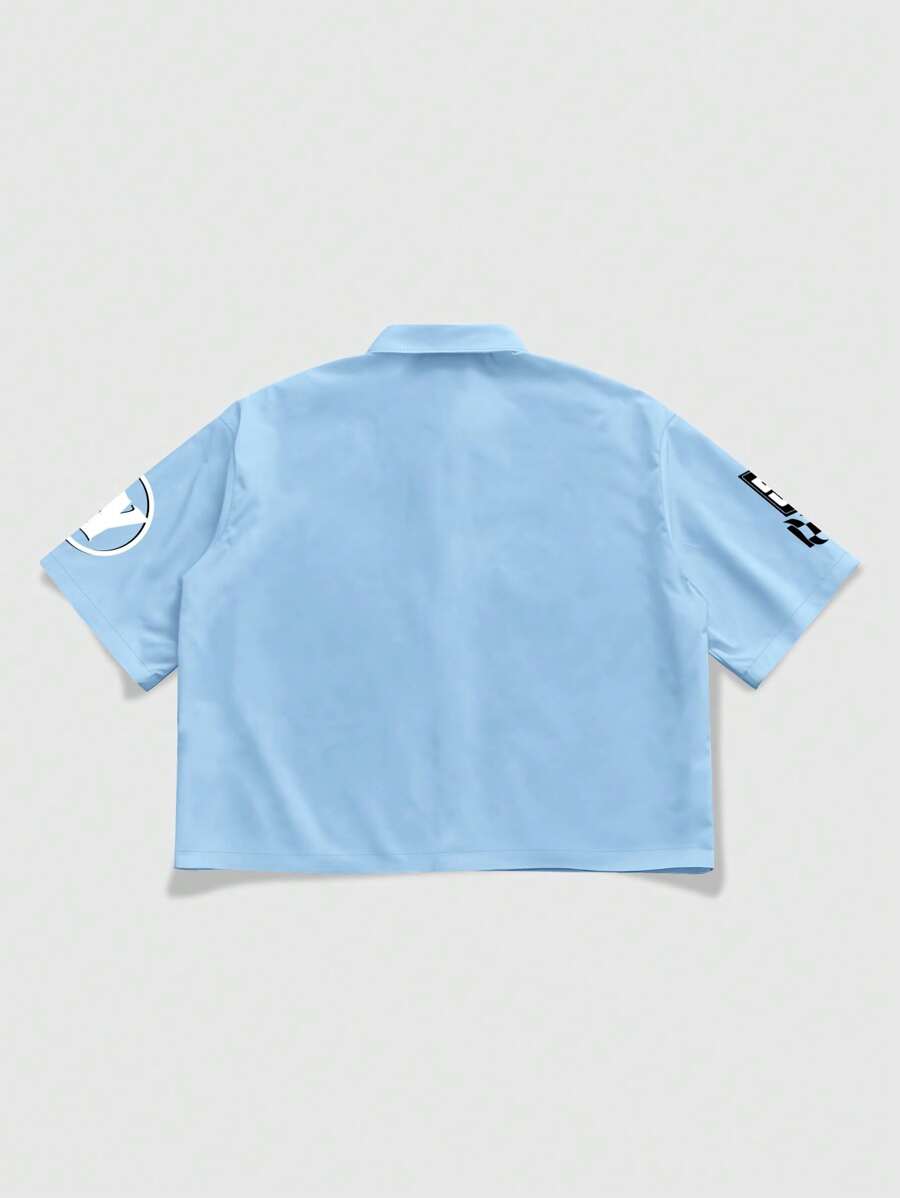 Men's Printed Button-Down Short Sleeve Shirt