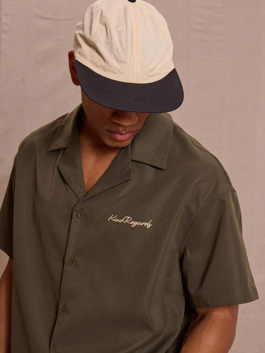 Button Up Short Sleeve Graphic Bowling Shirt