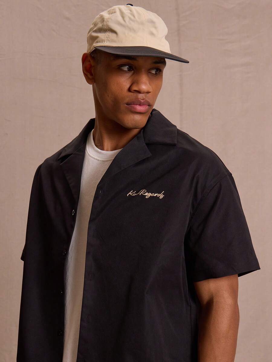 Button Up Short Sleeve Graphic Bowling Shirt