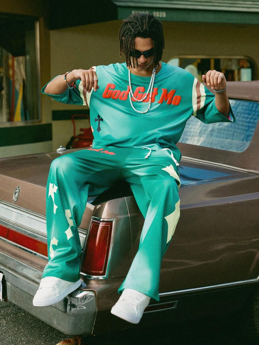 Men's Print T-Shirt And Pants 2pc Set