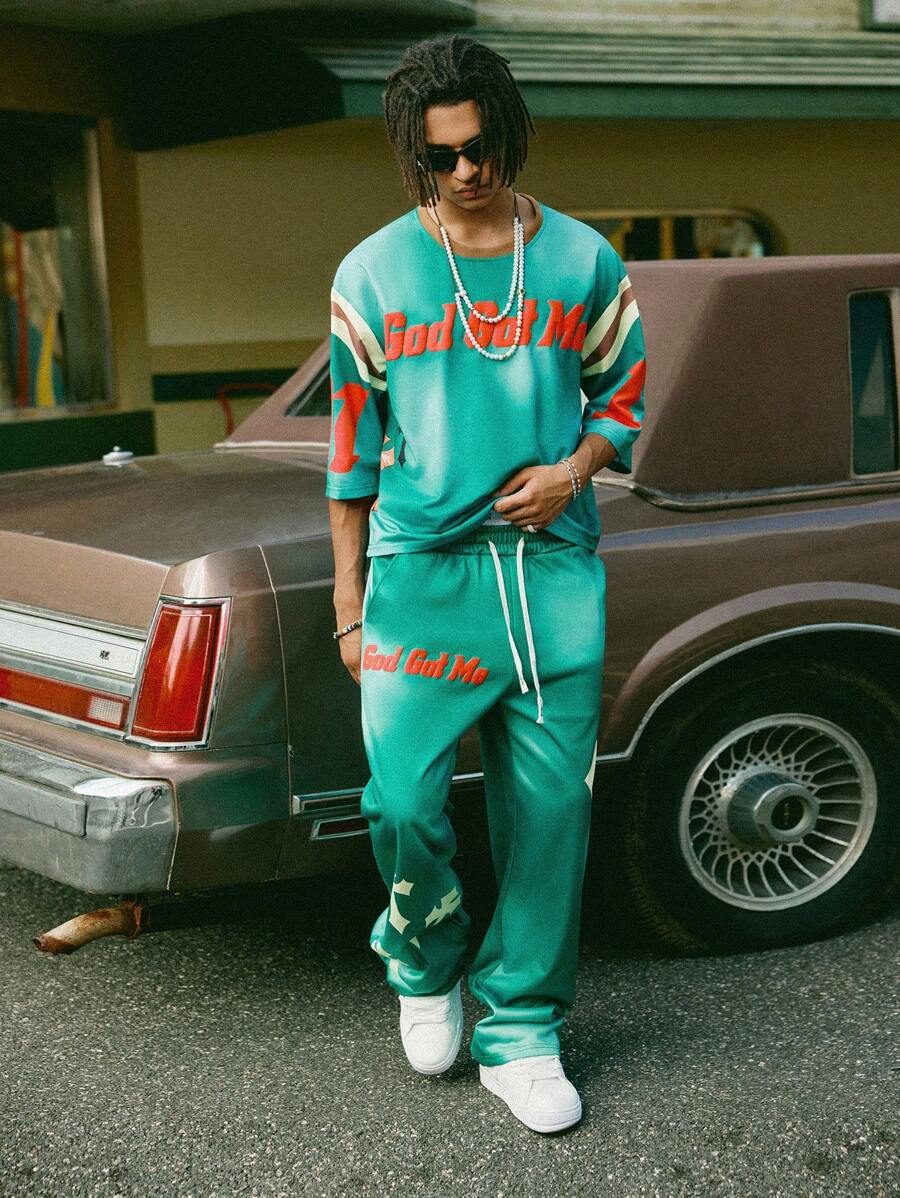 Men's Print T-Shirt And Pants 2pc Set