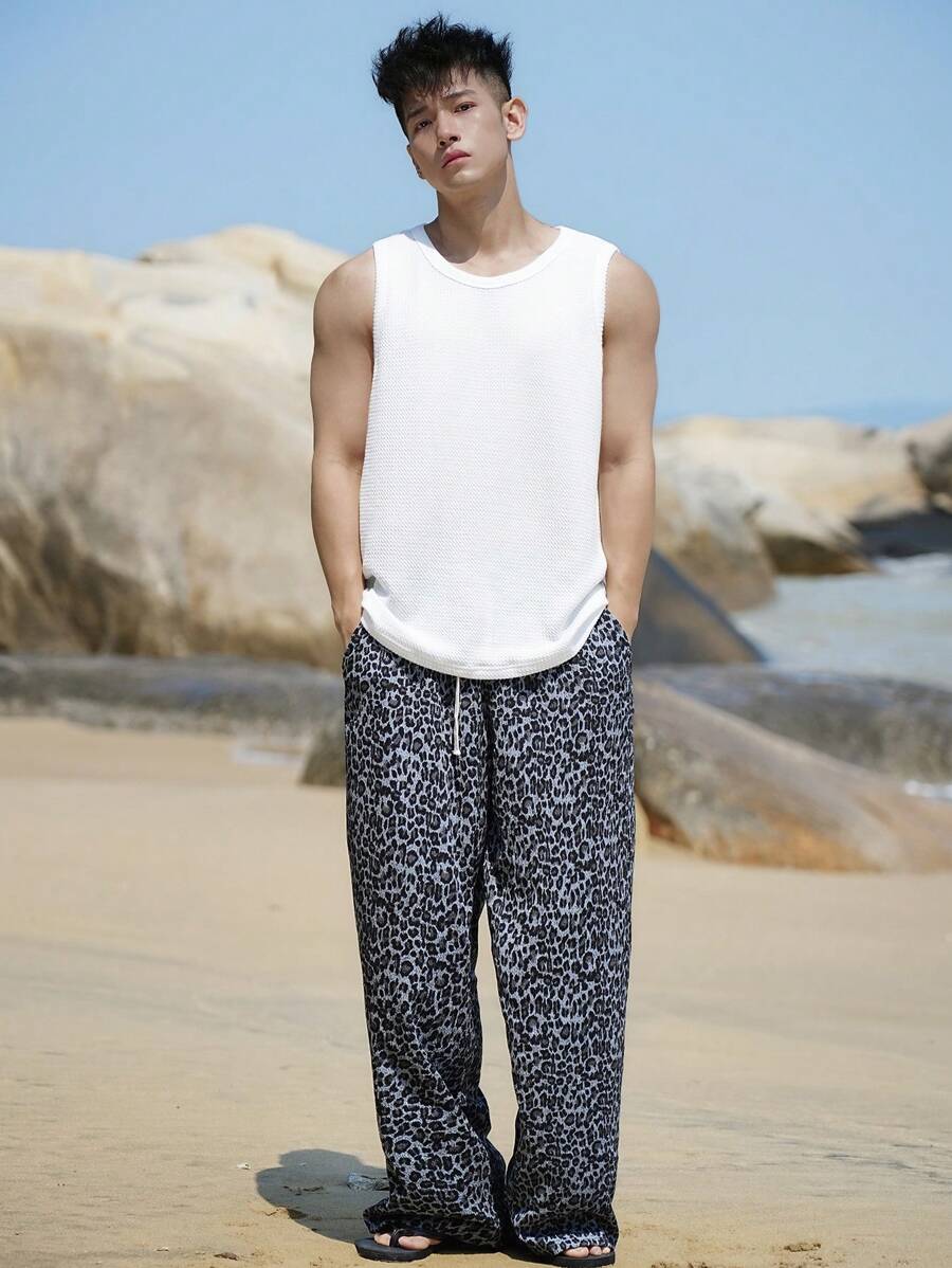 Leopard Print Multi-Color Men's Pants