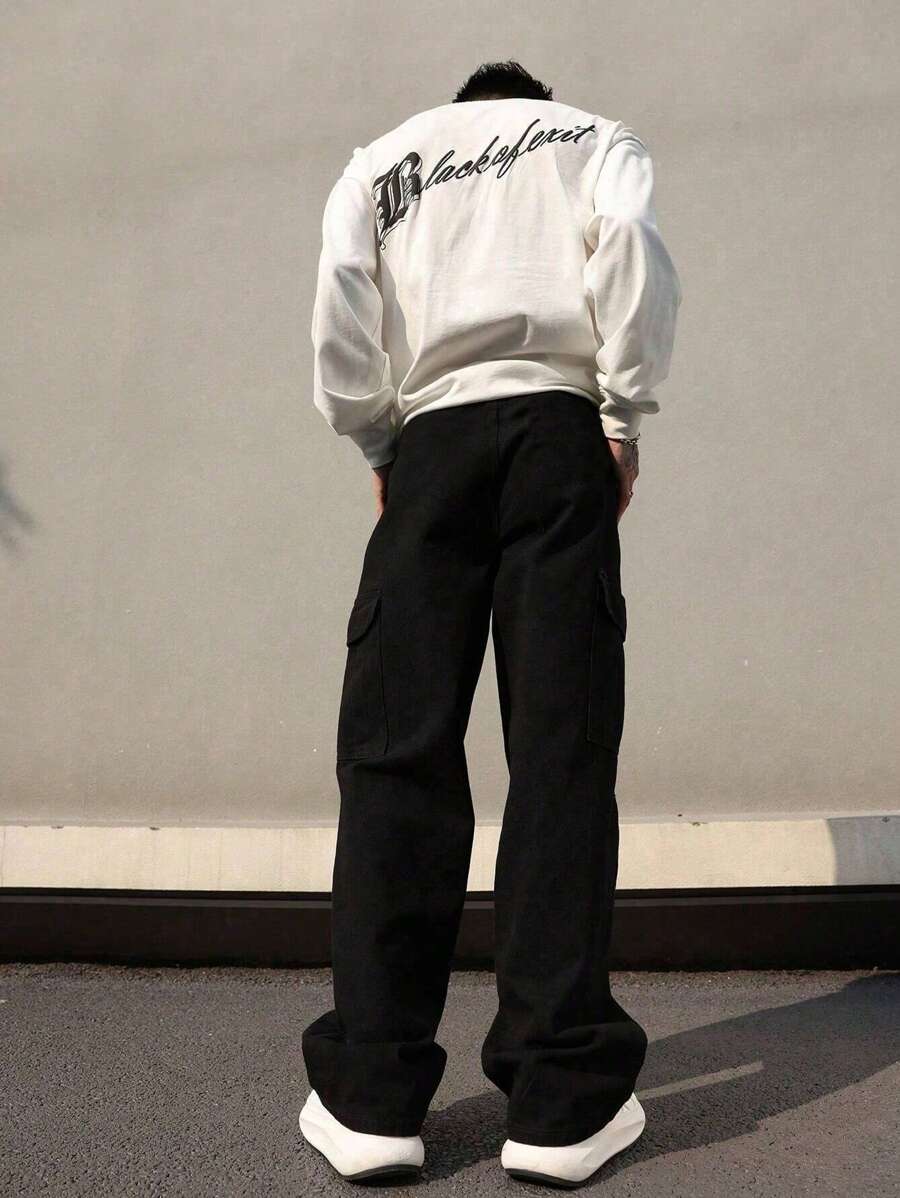 Loose Straight-Leg Cargo Pants Crosses