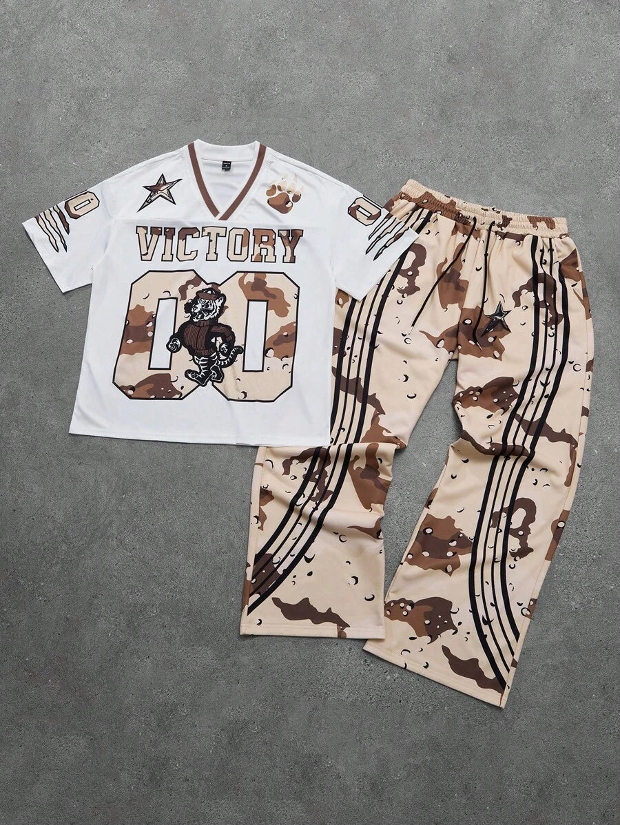 Men’s Short Sleeve T-Shirt And Pants 2pcs Set