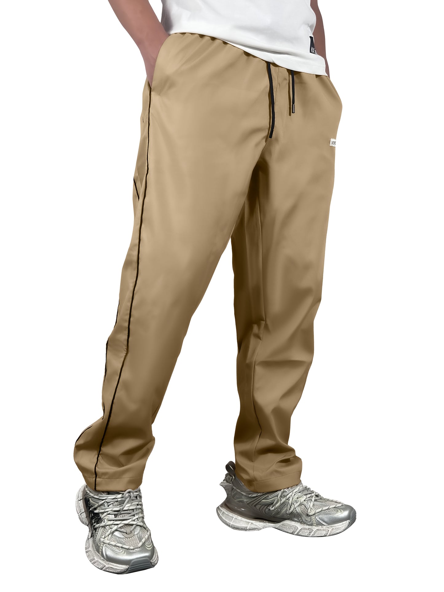 Long Straight Drawstring Pants