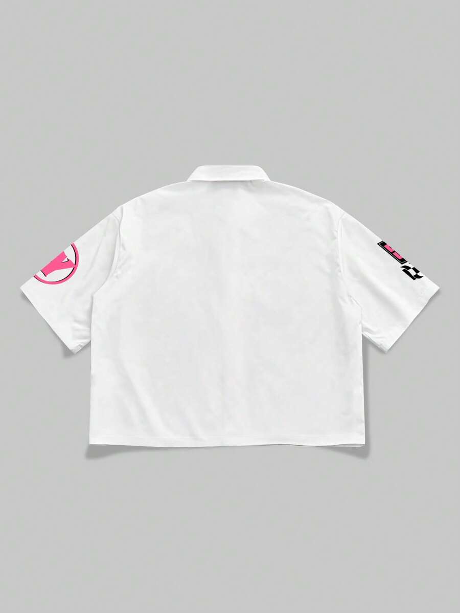 Men's Printed Button-Down Short Sleeve Shirt