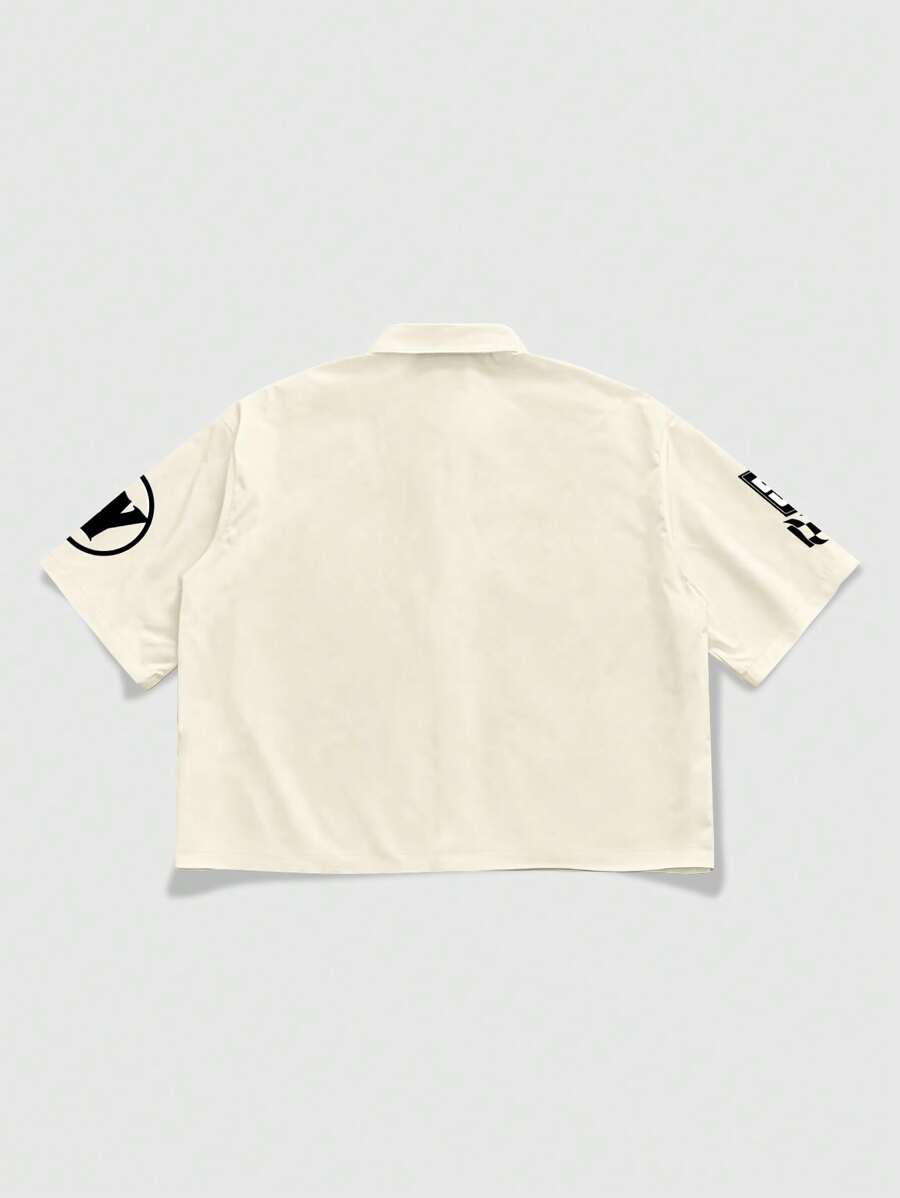 Men's Printed Button-Down Short Sleeve Shirt