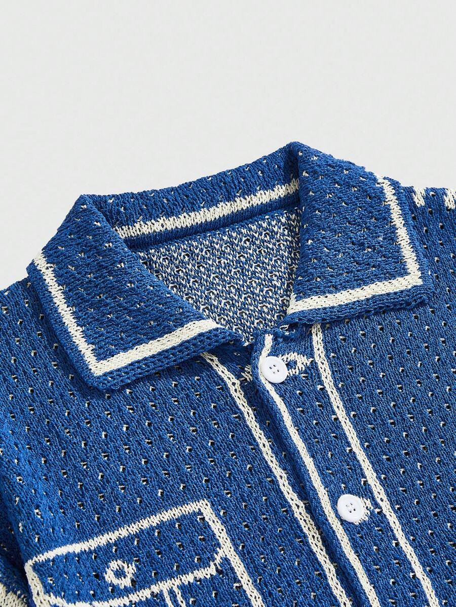 Men's Loose Knitted Shirt