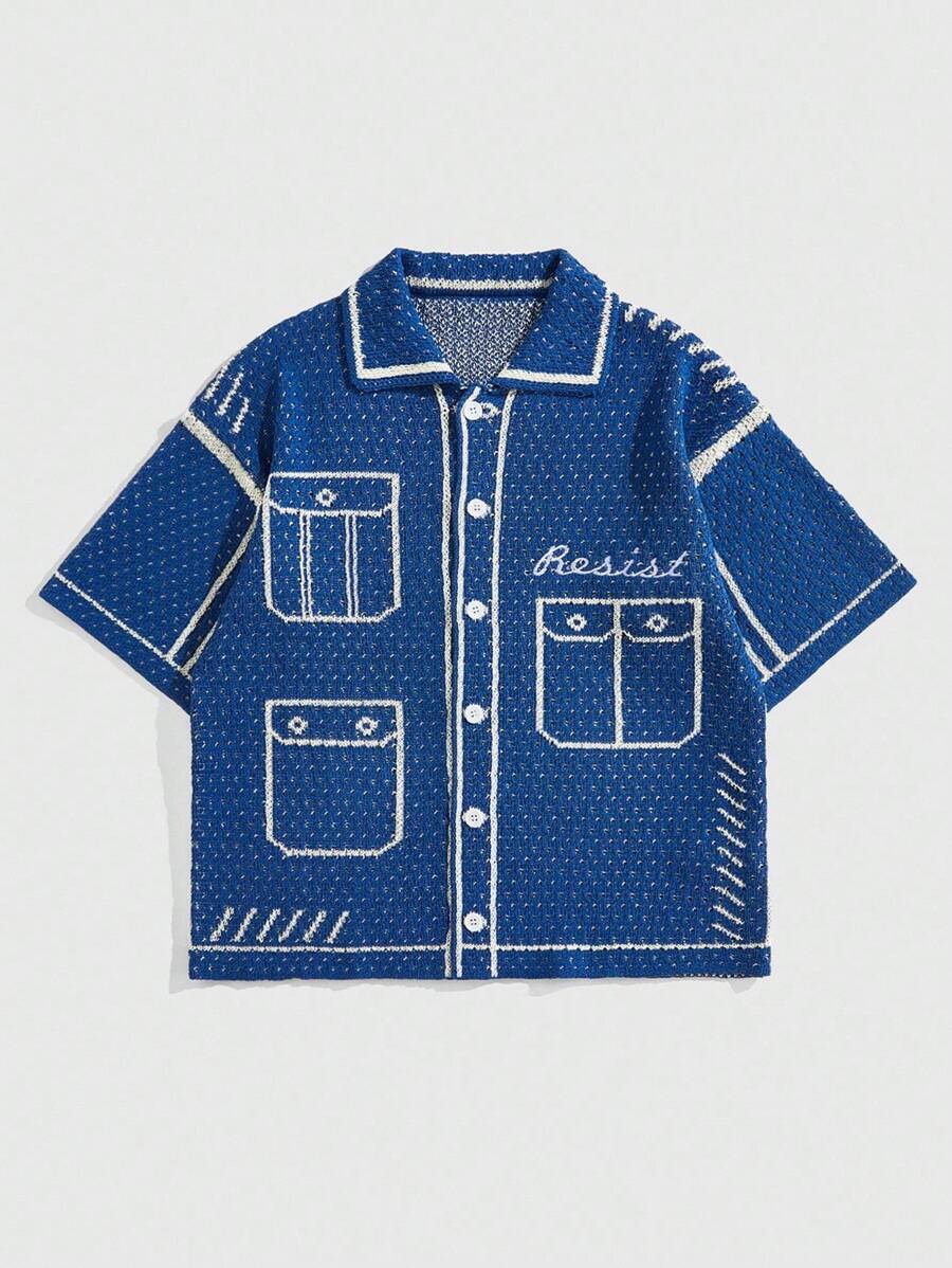 Men's Loose Knitted Shirt