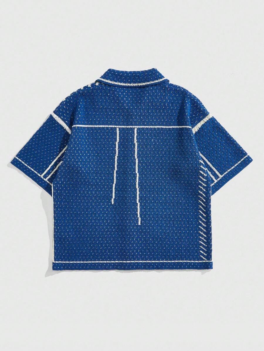 Men's Loose Knitted Shirt