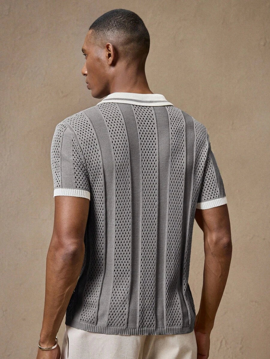 Men's Loose Knit Dropped Shoulder Casual Sweater