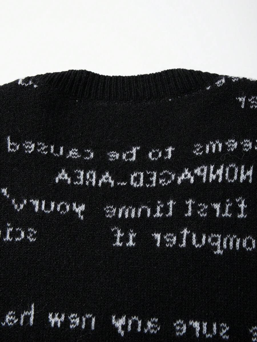 Unisex Casual Vintage Jacquard Knit Cardigan