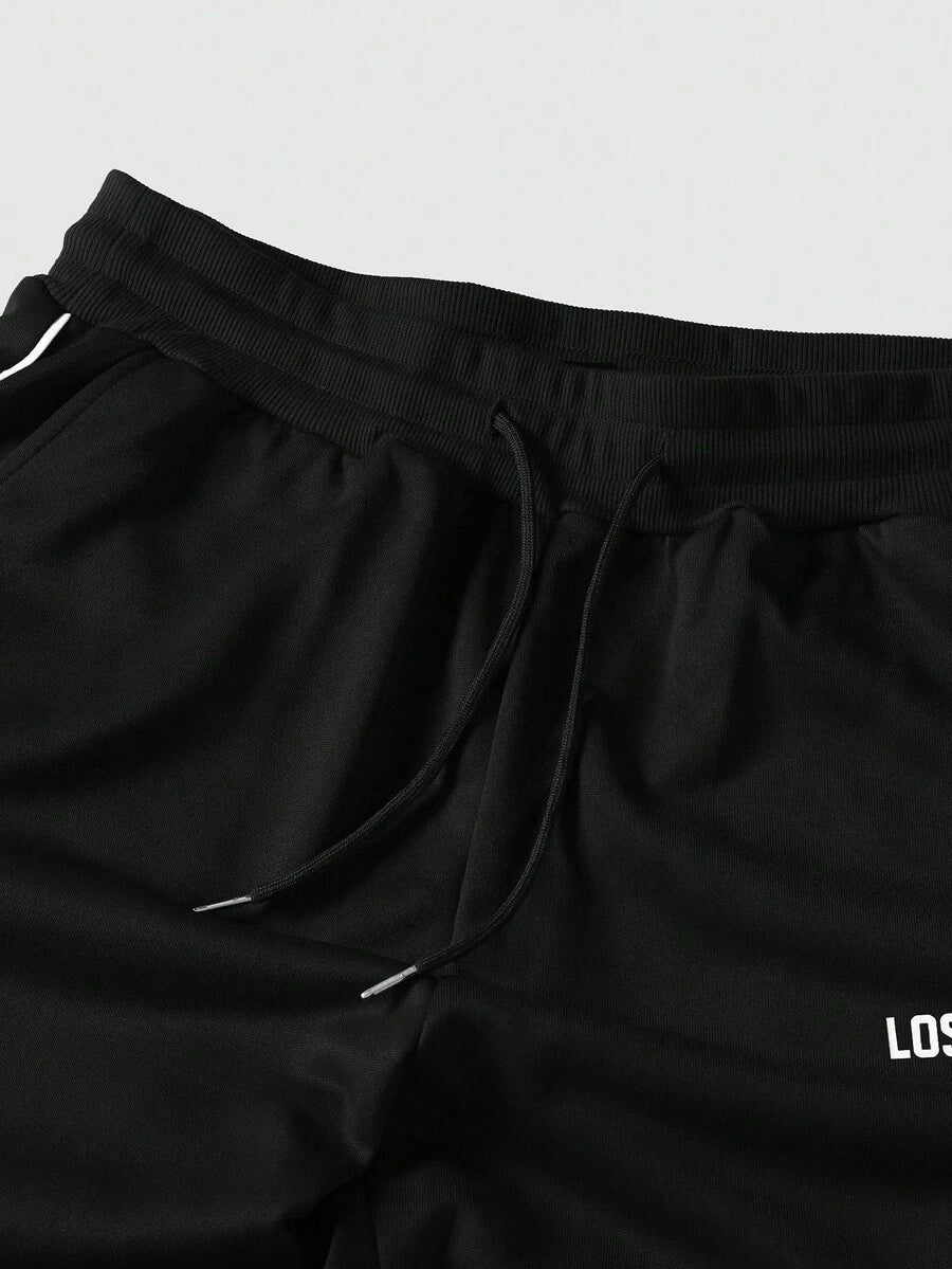 Men's Solid Color Patchwork Sweatpants
