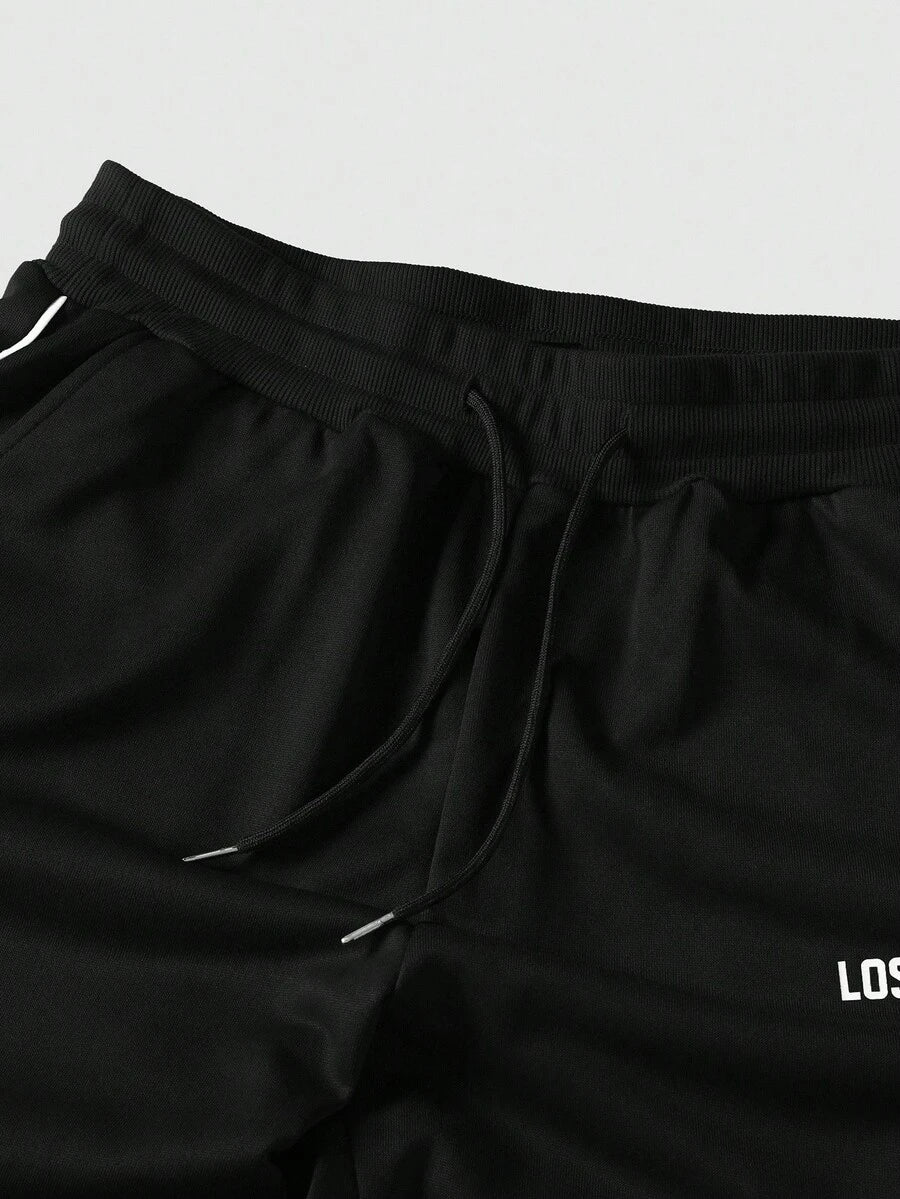 Men's Solid Color Patchwork Sweatpants