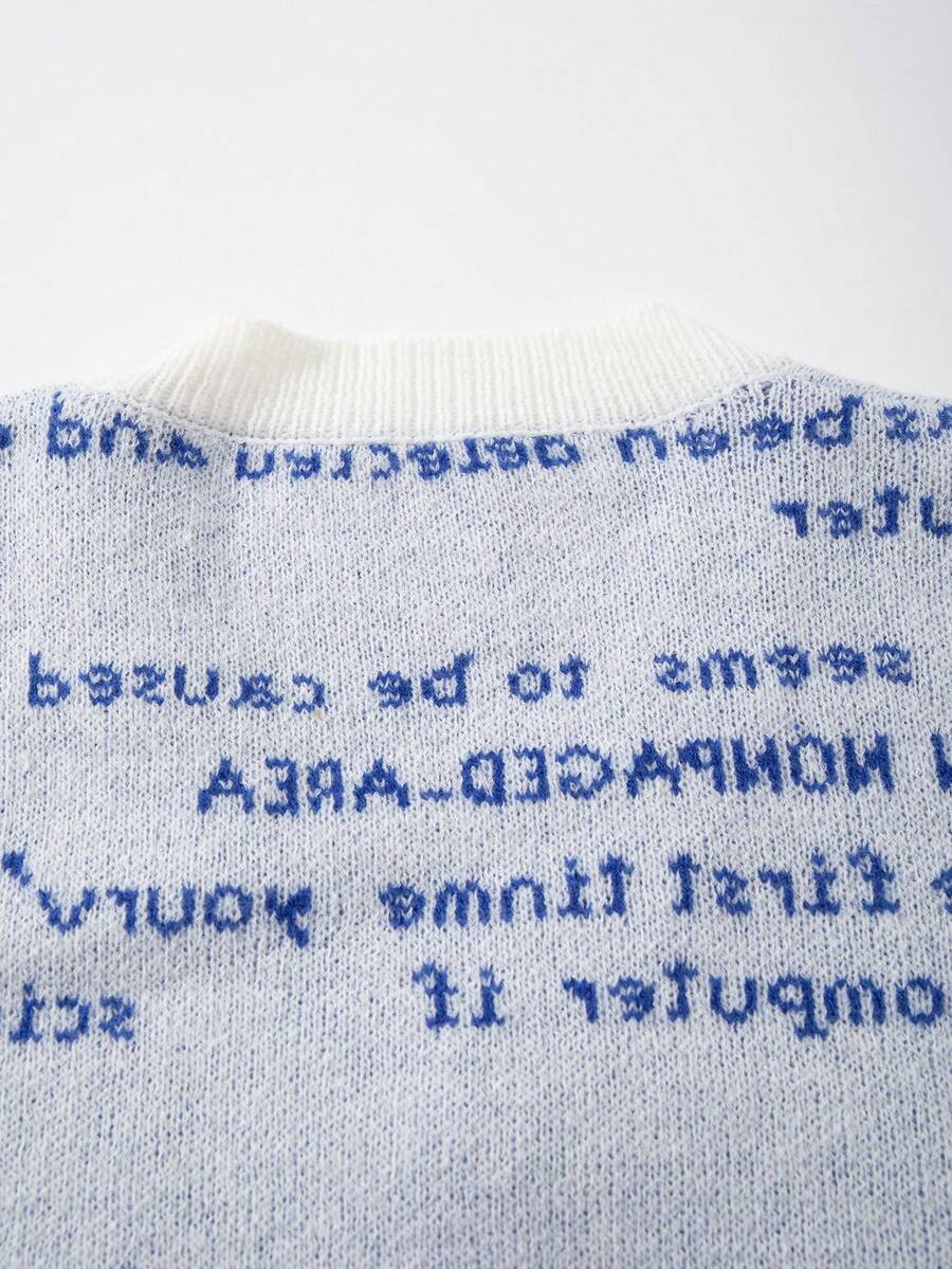 Unisex Casual Vintage Jacquard Knit Cardigan