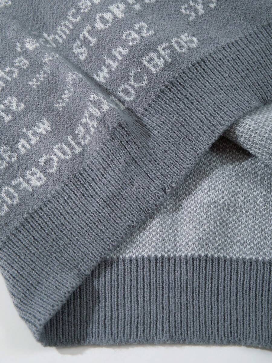 Unisex Casual Vintage Jacquard Knit Cardigan