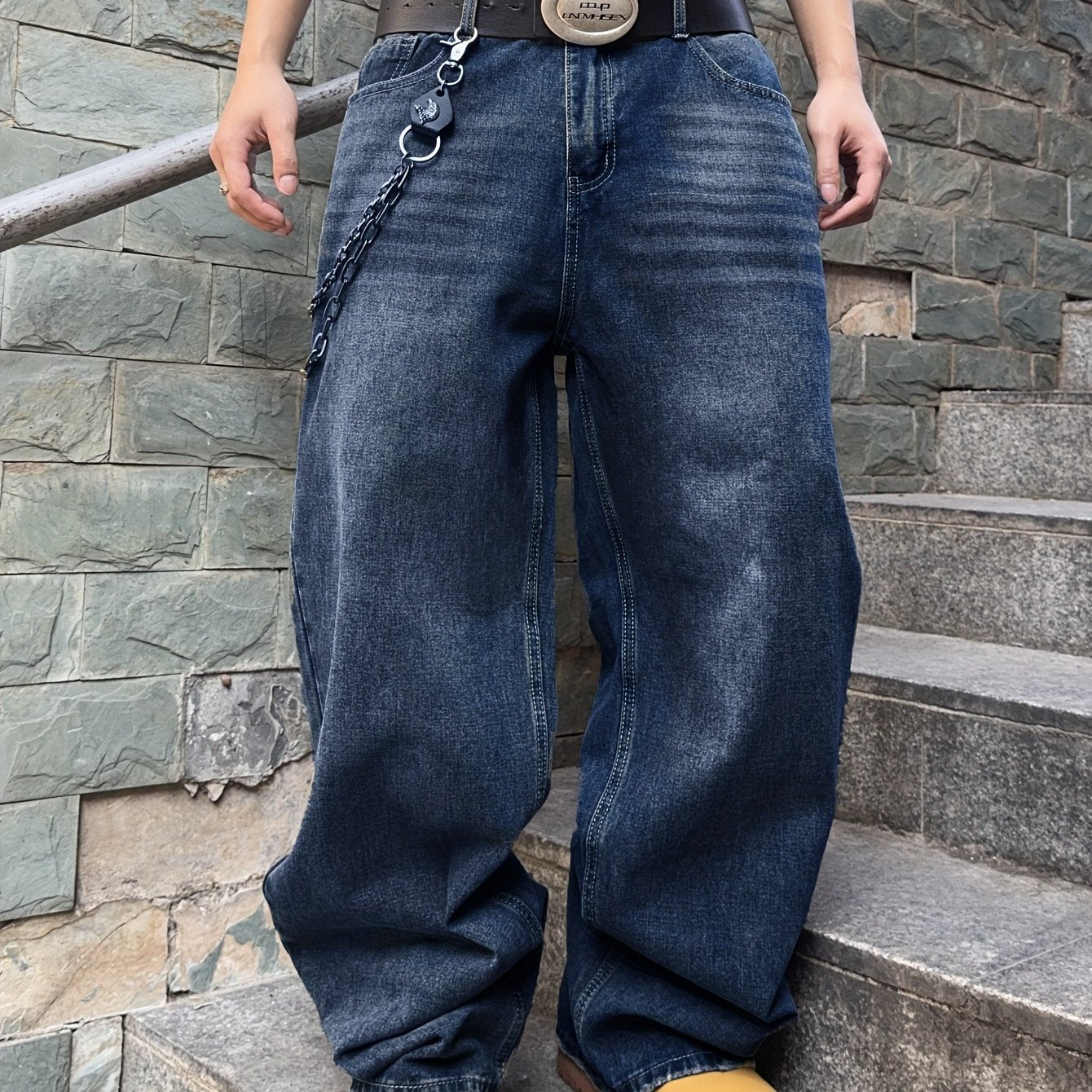 Washed Blue Denim Jeans