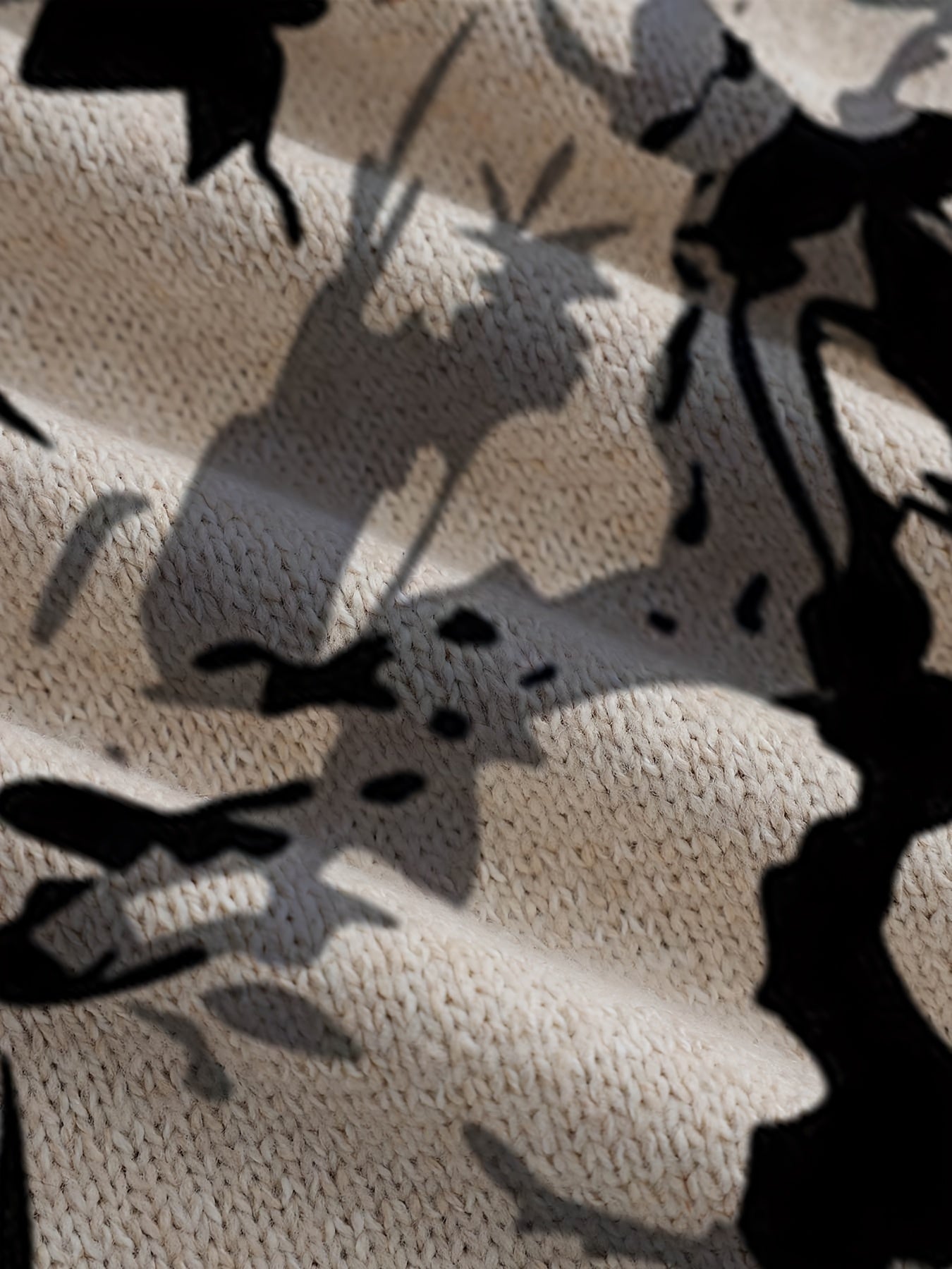 Men's Printed  Knit Sweater Cardigan