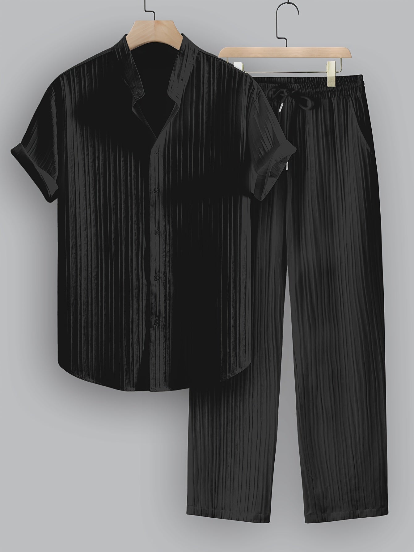 Men's Summer Solid Color 2pcs Set