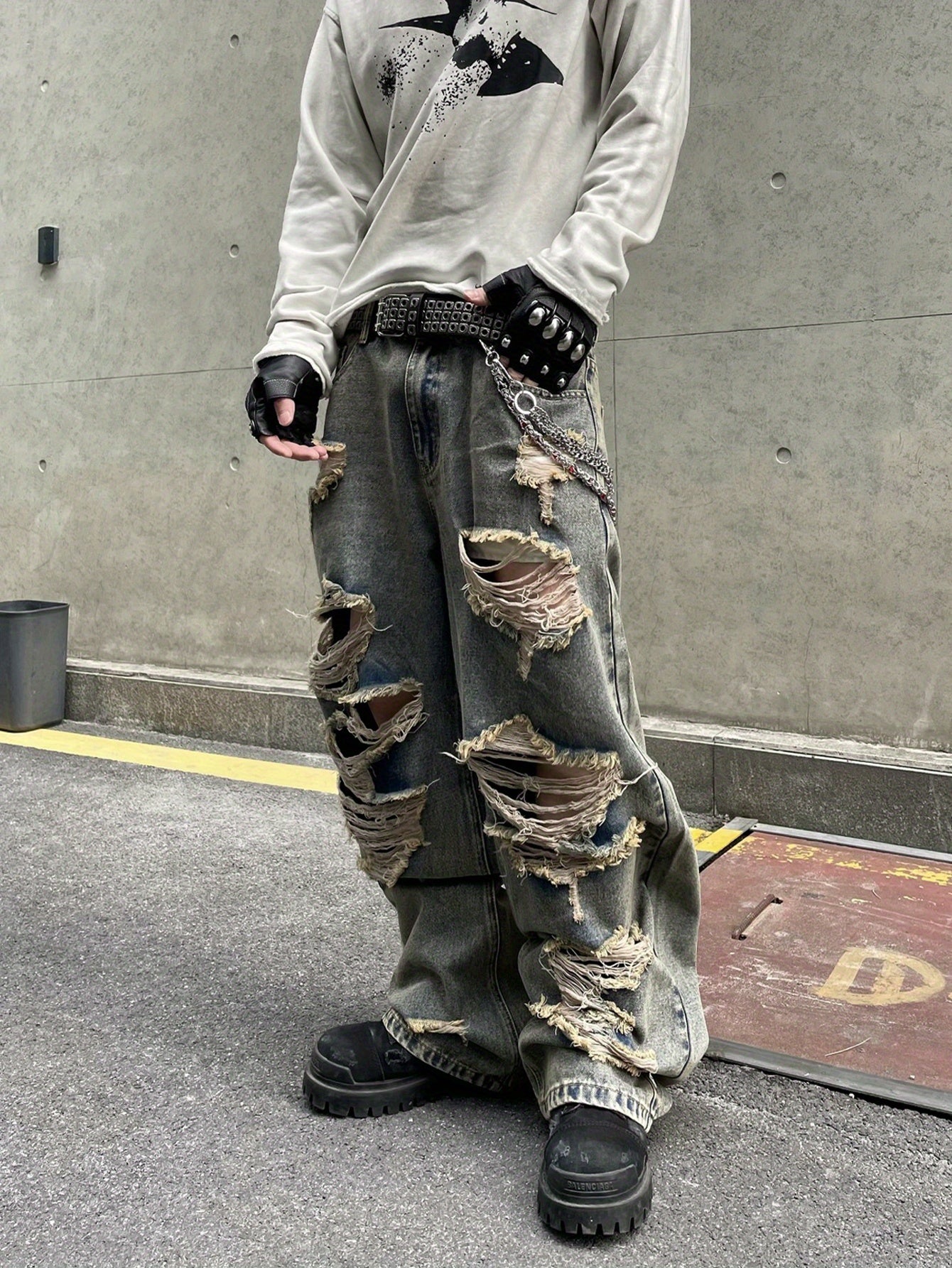 Washed Blue Denim Jeans