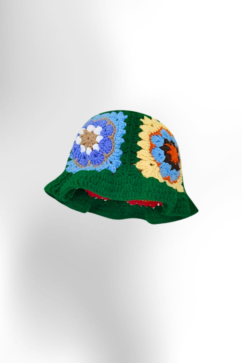 Handmade Crochet Flower Bucket Hat