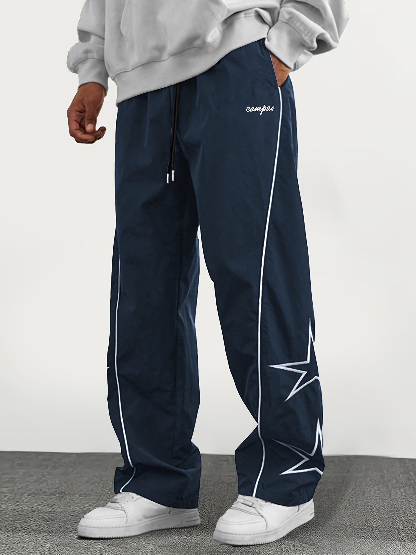 Casual Embroidered Star Trackpants