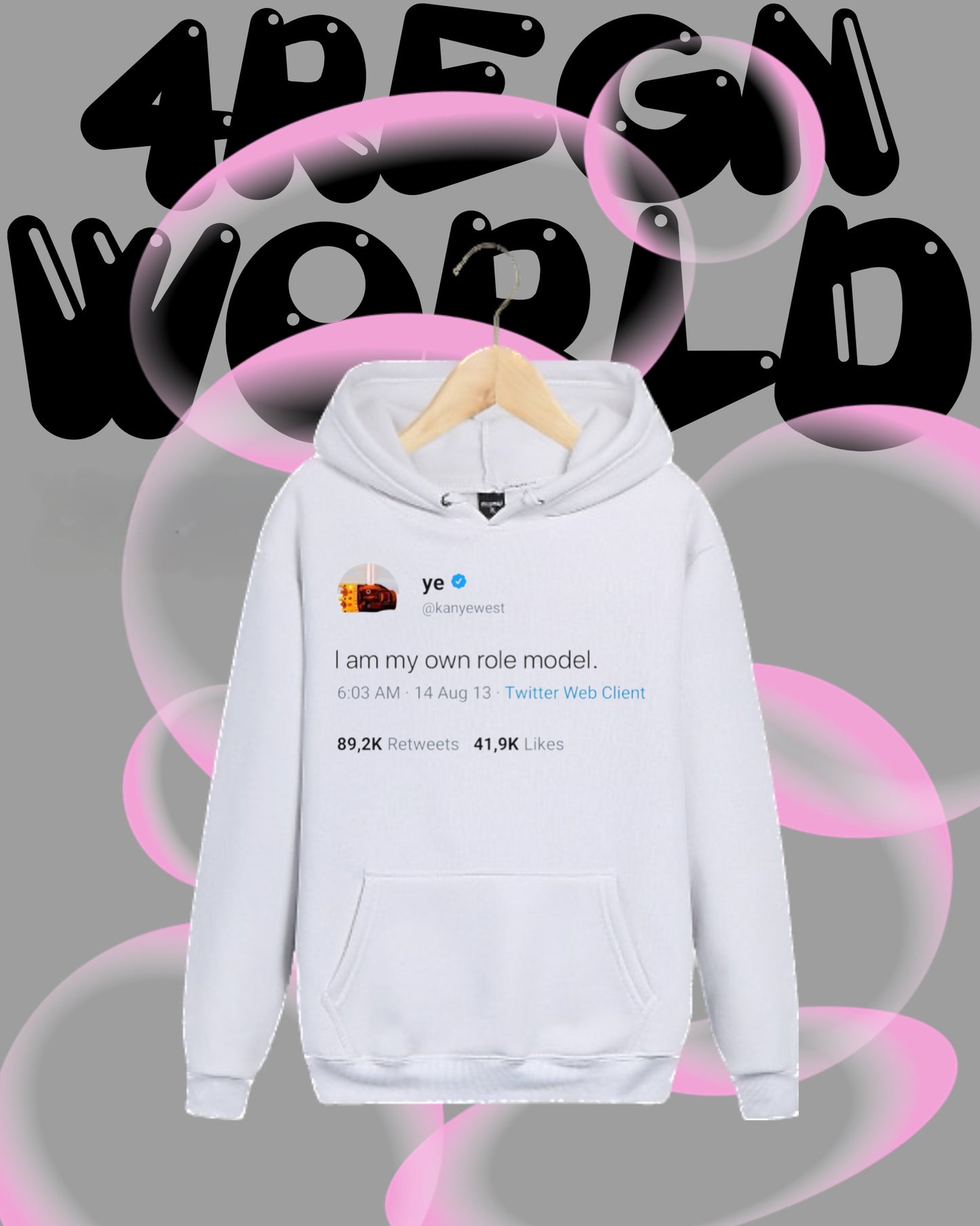 Graphic Hoodie Kanye West Tweet