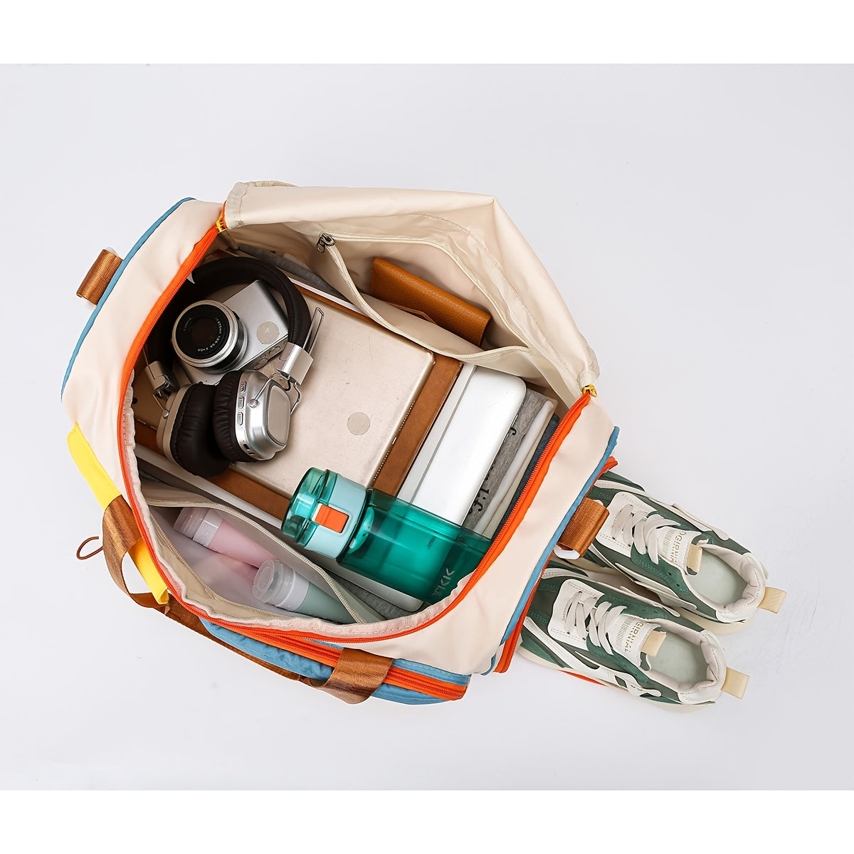 Color-Block Crossbody Fitness Bag