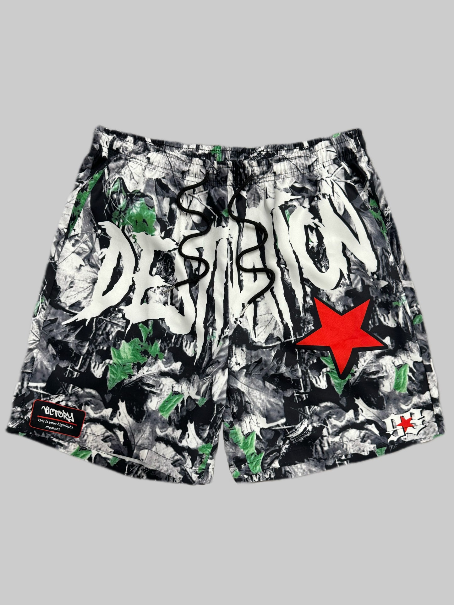 Men's Three-Piece Set Printed Beach Shorts