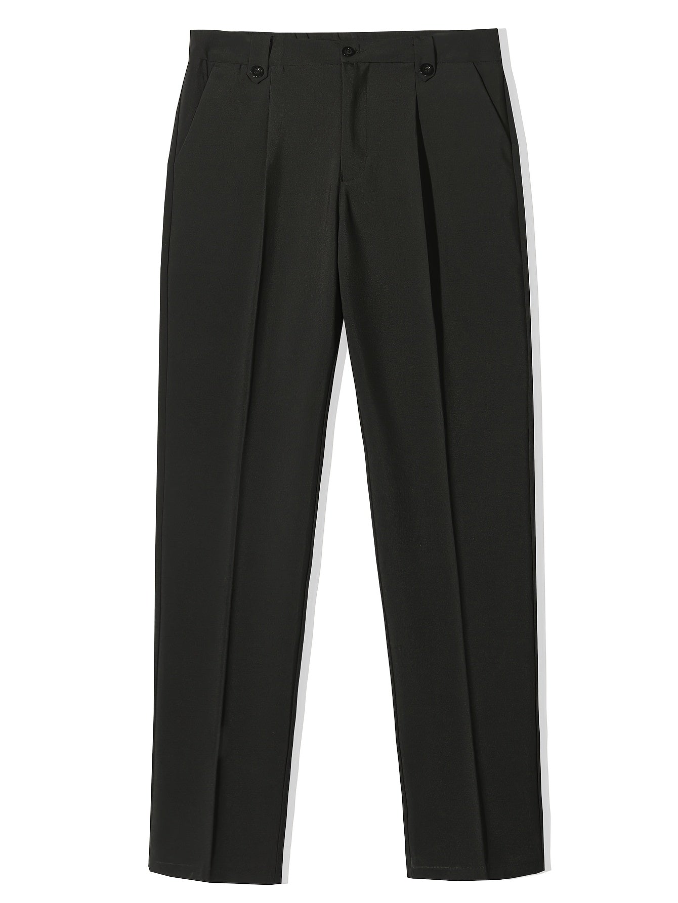 Men'S Classic Black A-Line Dress Pants