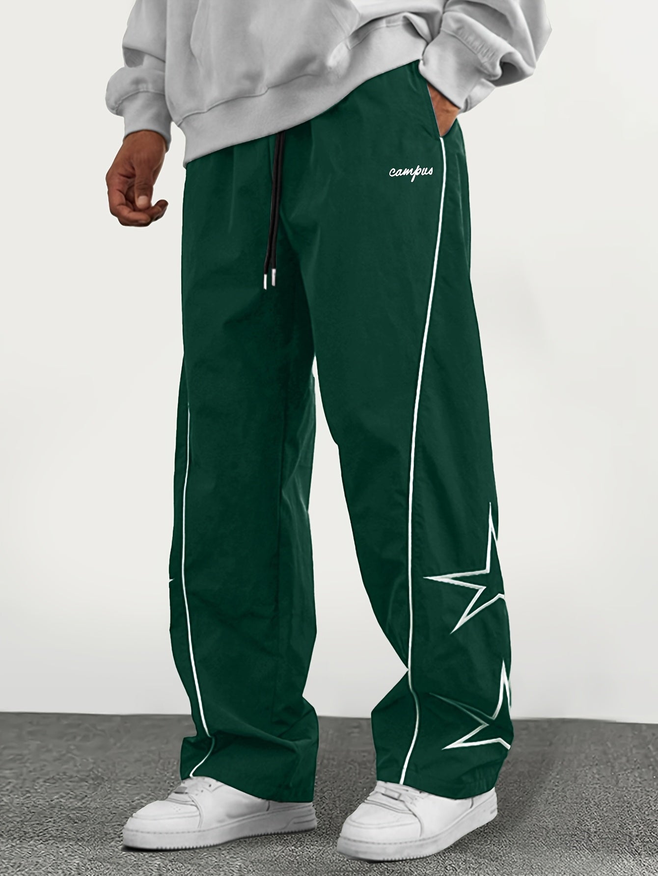 Casual Embroidered Star Trackpants