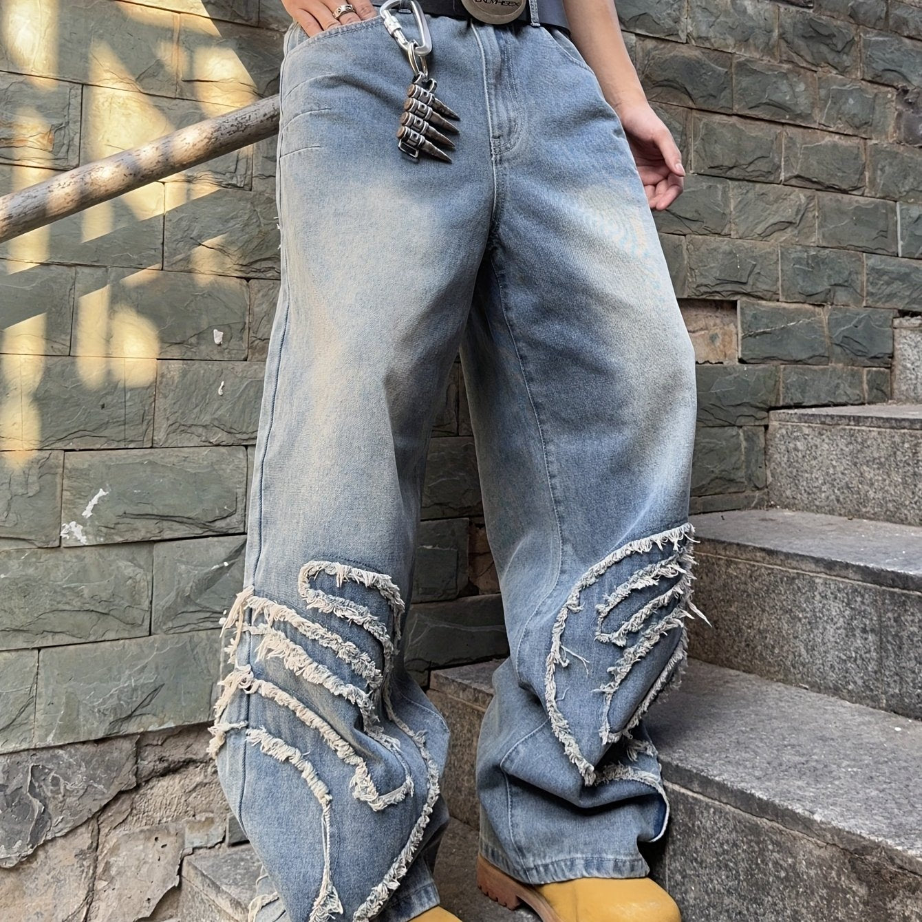 Men's Vintage High-Waist Loose Fit Jeans