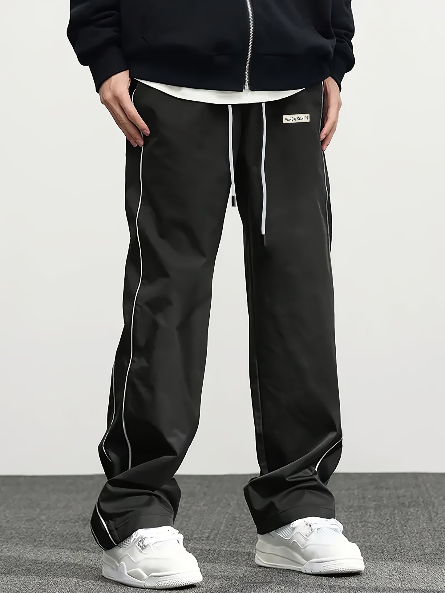 Long Straight Drawstring Pants