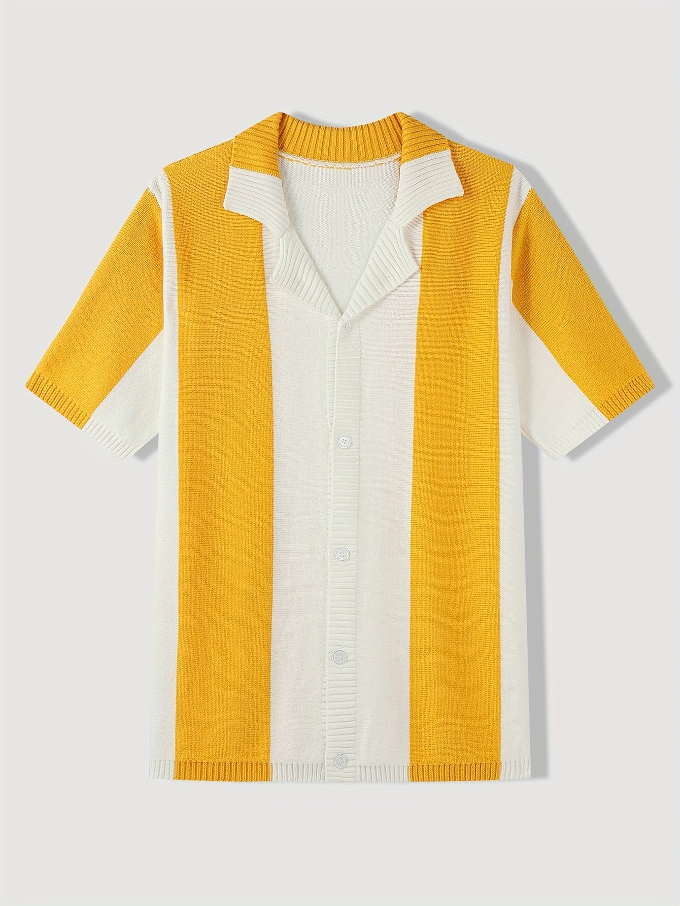Men'S Casual Striped Knit Cardigan -