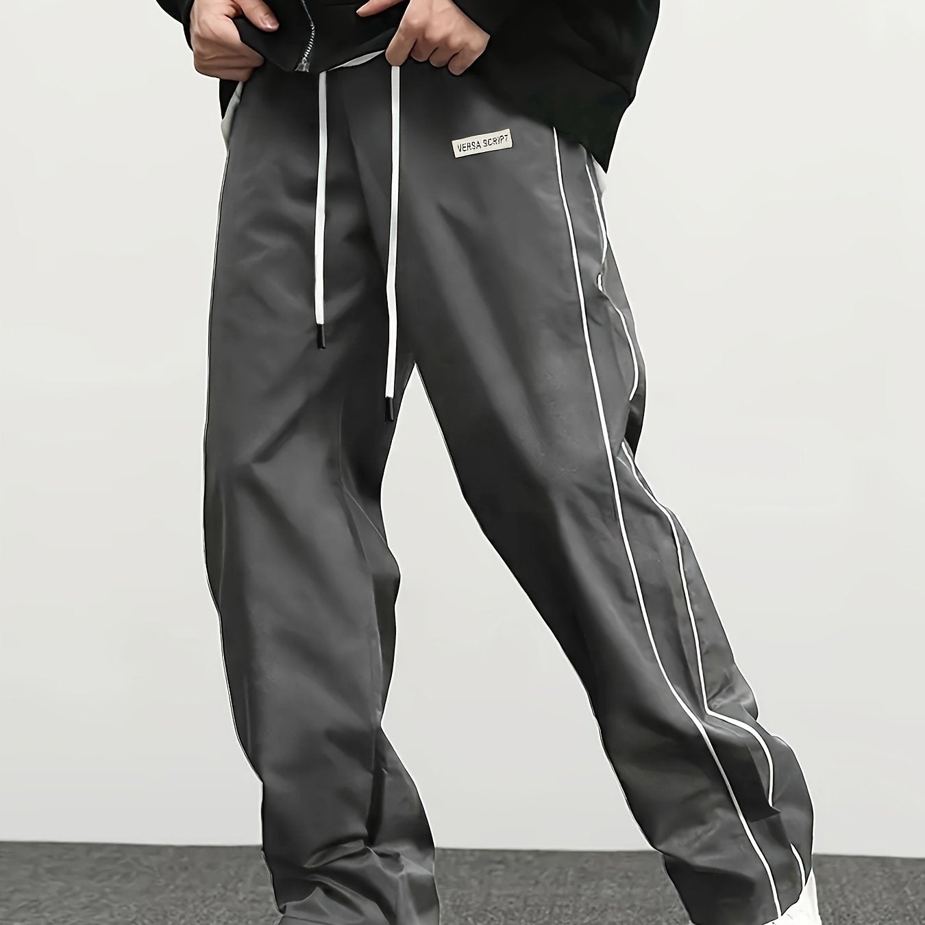 Long Straight Drawstring Pants
