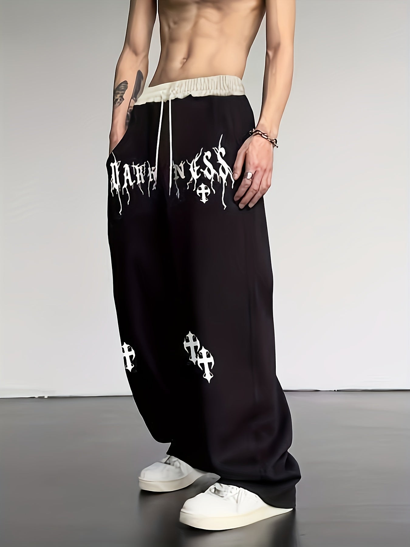 Printed Straight-Leg Pants