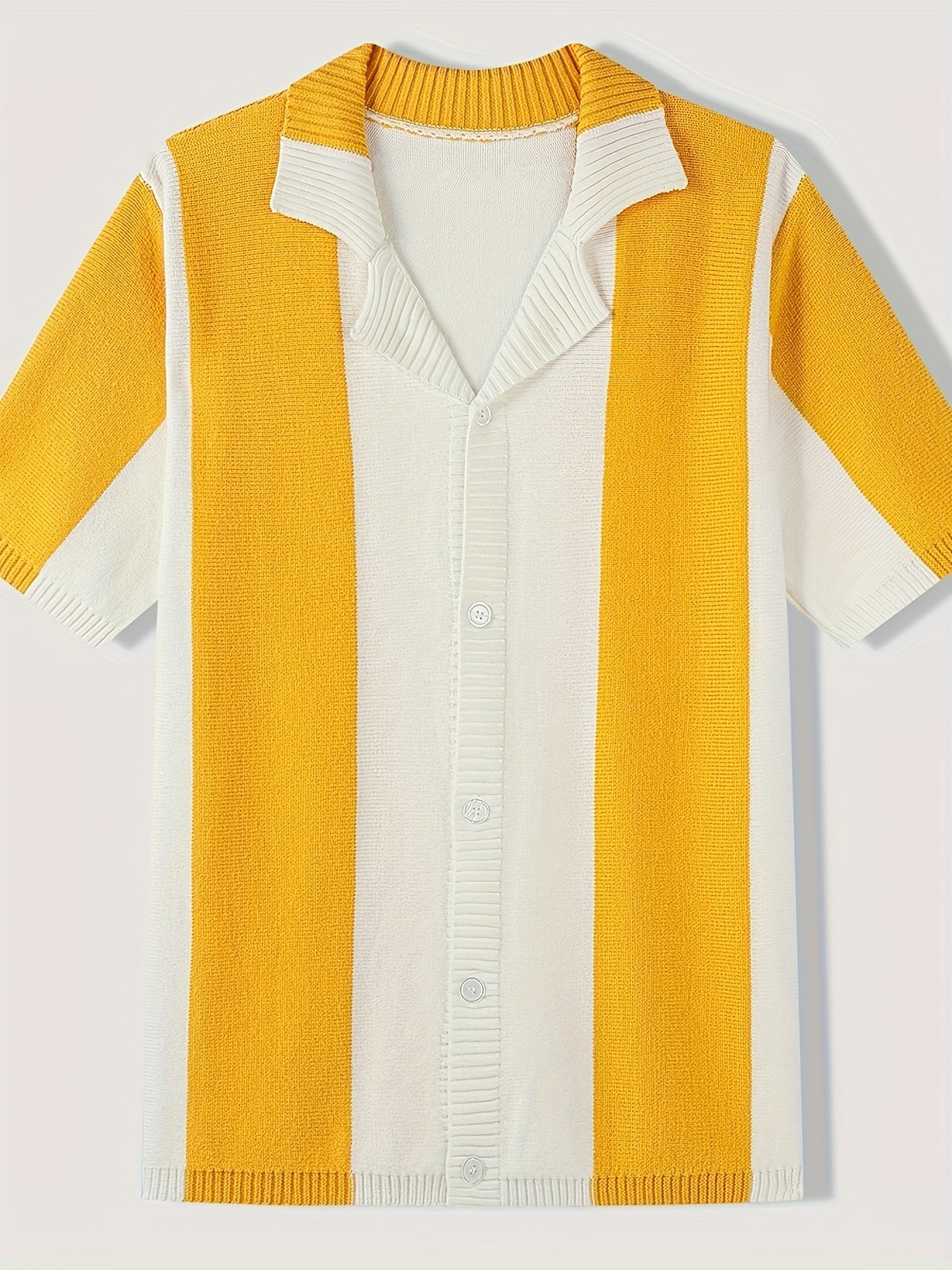 Men'S Casual Striped Knit Cardigan -