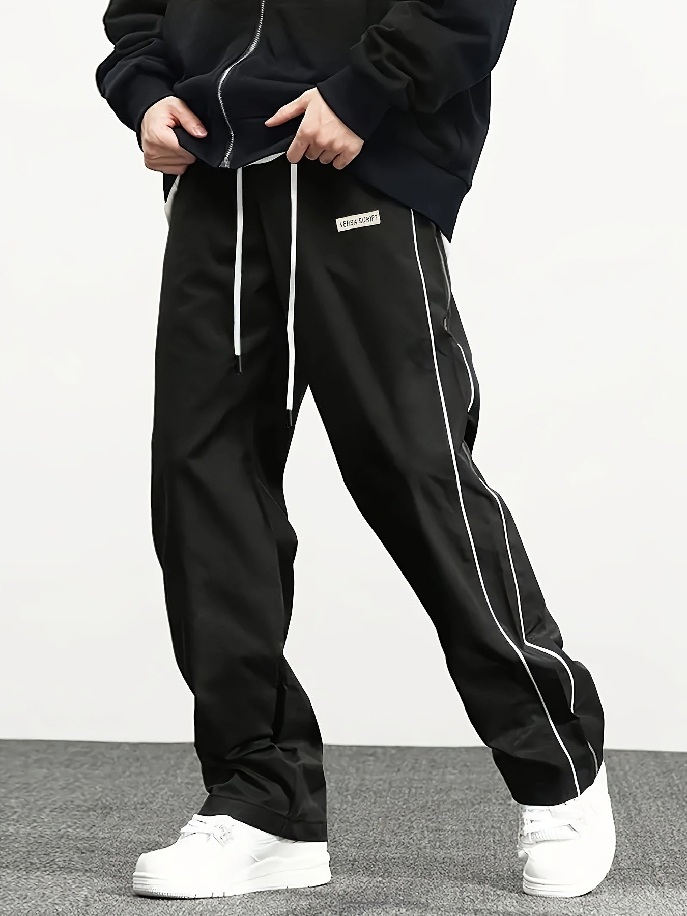 Long Straight Drawstring Pants