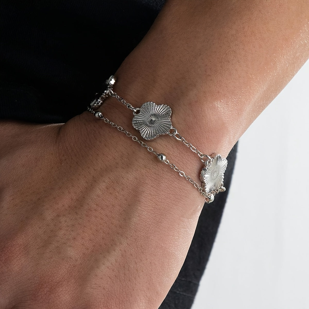 Men's Clover Pendant Bracelet