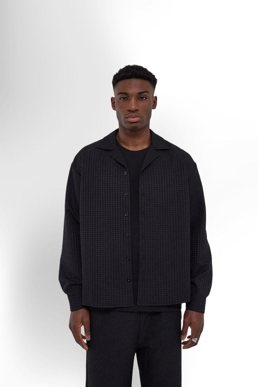 Woven Textured Button Up Shirt