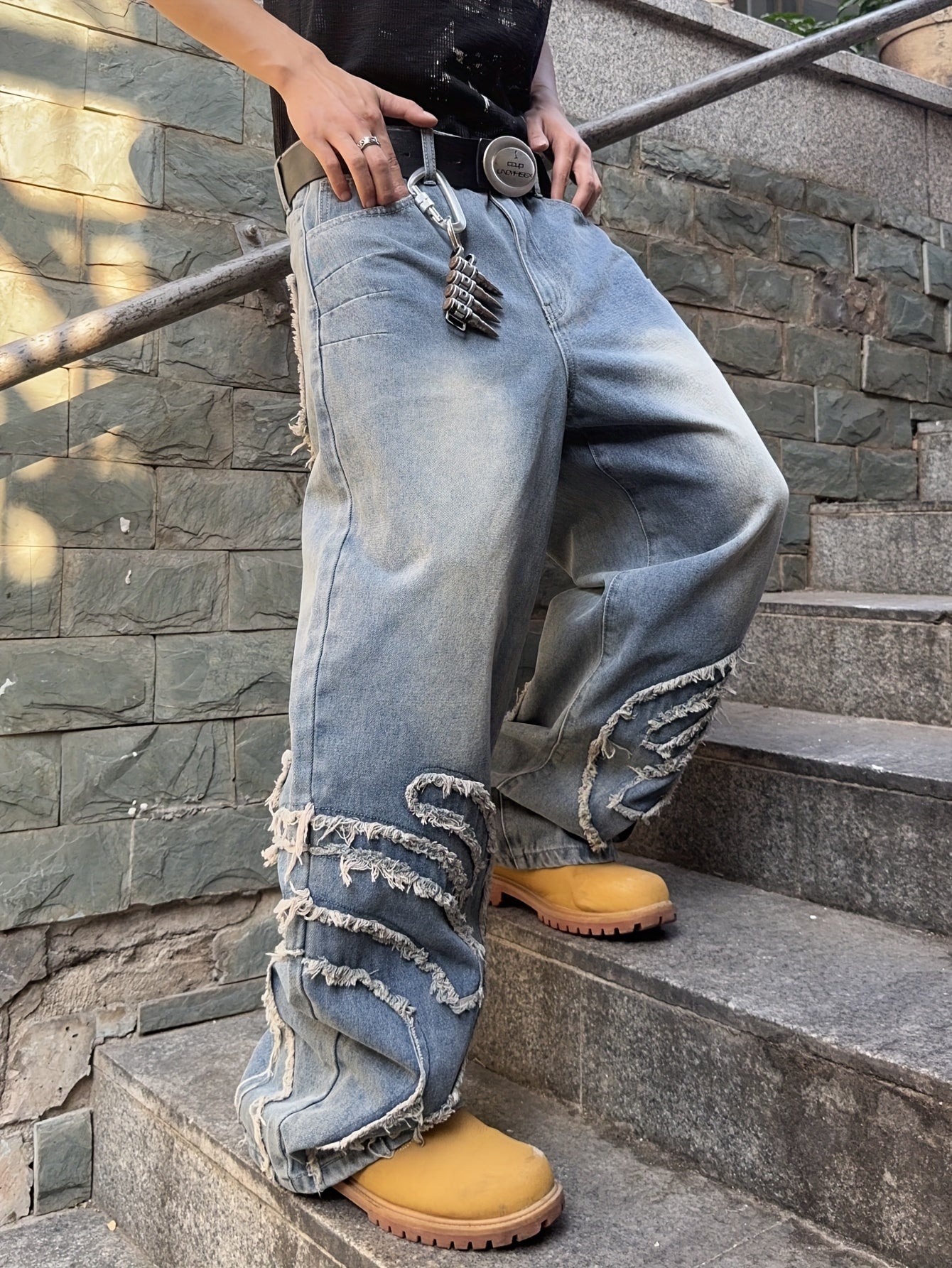 Men's Vintage High-Waist Loose Fit Jeans