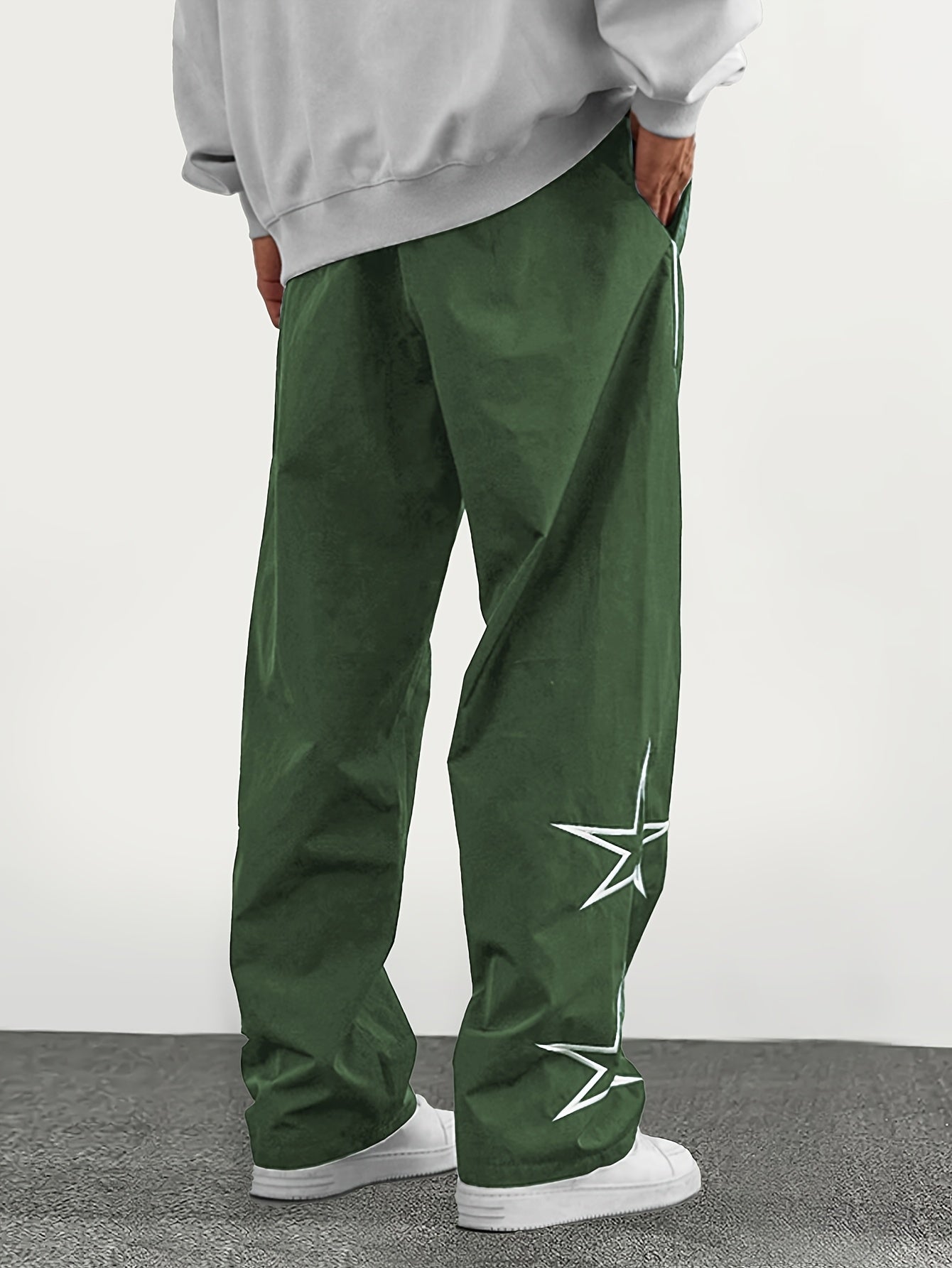 Casual Embroidered Star Trackpants