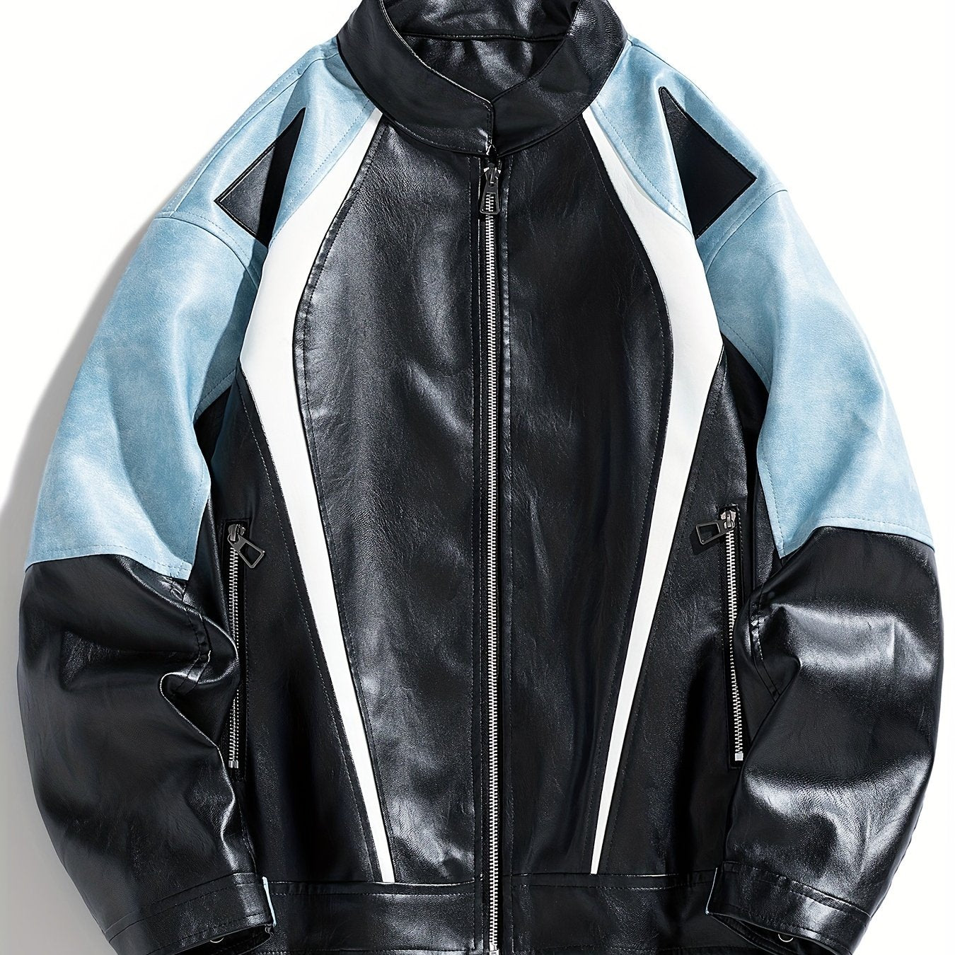 Men's Color Matching Geometric Print Jacket