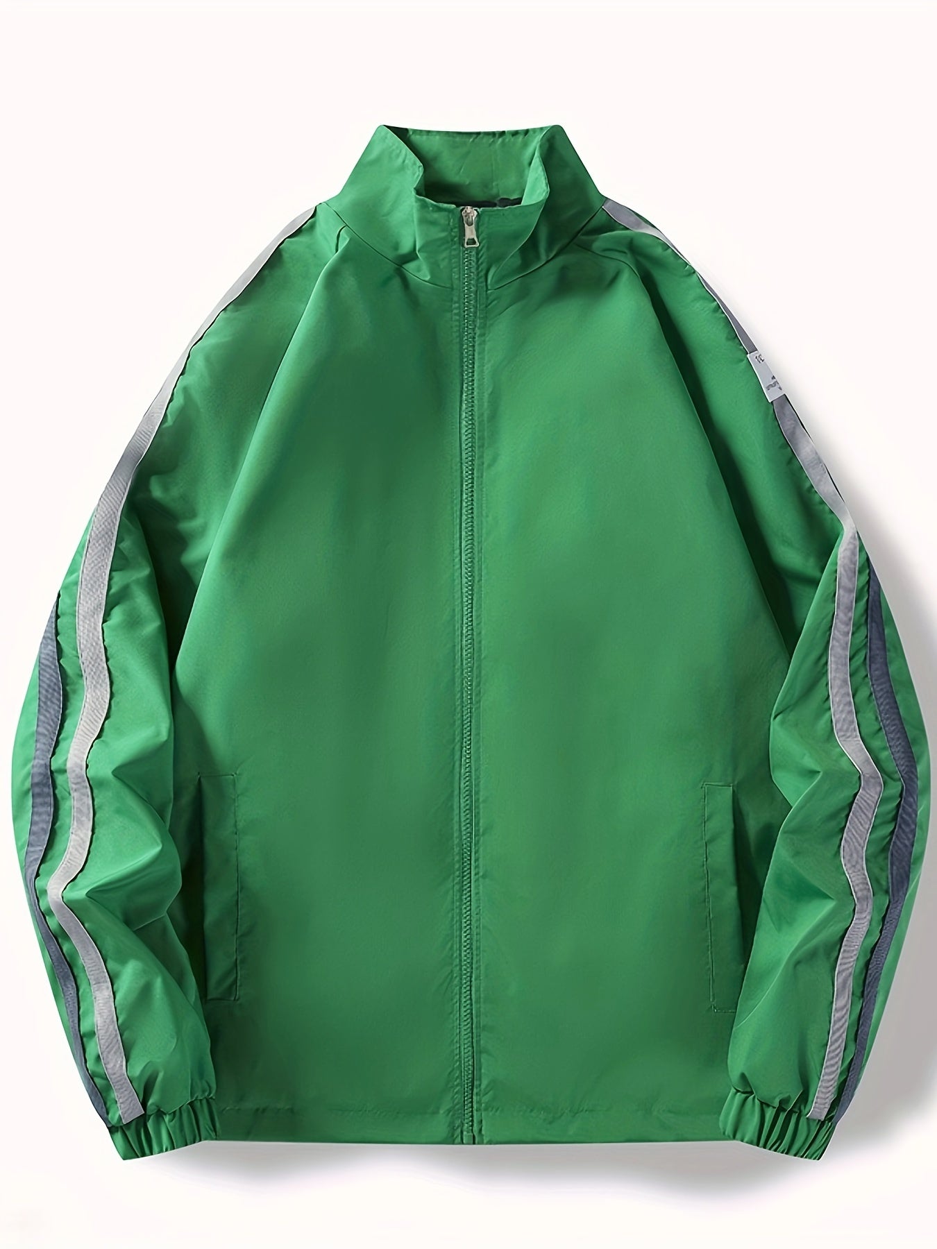 Striped Zip Up Sports Jacket