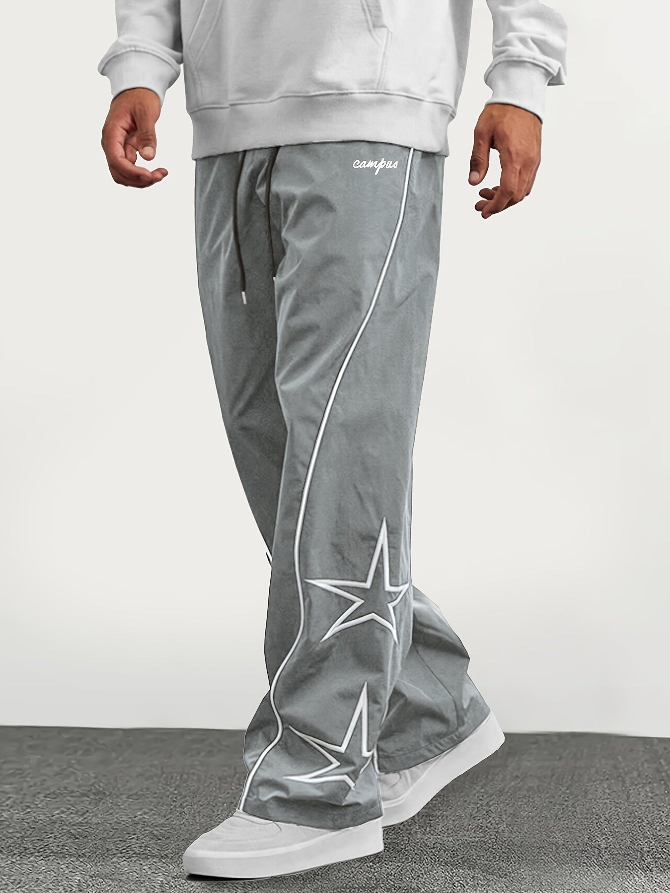 Casual Embroidered Star Trackpants